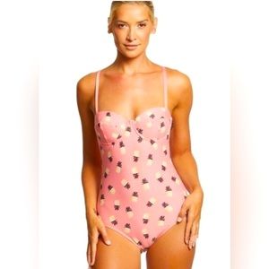 Kate Spade Pink Pineapple One Piece Swimsuit